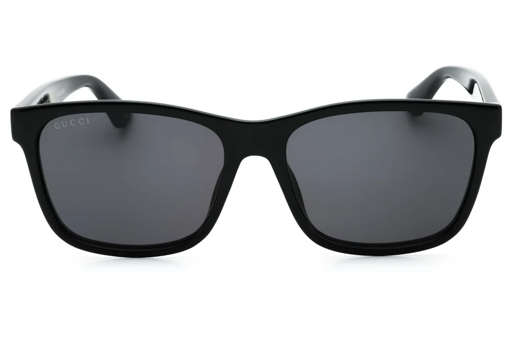 NWT Gucci GG0746S-001 Black Rectangular 57mm Sunglasses